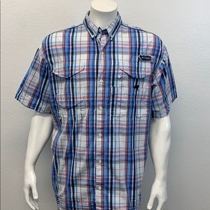 Columbia Super Bonehead PFG Fishing Short Shirt LG